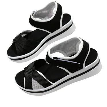 Virmaxy Womens Platform Sandals Women's Summer Size Open-toe Platform Jiggle Sandals With Wedge And Fish Mouth Black 36