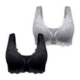 thumbnail image 1 of Virmaxy Womens Push Up Bra Alluring Lace Front Closure Bra Non-Marking Breathable Full-Cup Anti-Sagging Underwear, 1 of 4