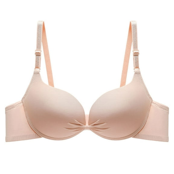 Virmaxy Womens Smooth Underwire Bras With Support And Lift Bra Adjustable Steel Ring Underwear Bra Everyday Underwear Beige S