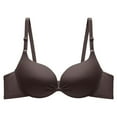 thumbnail image 1 of Virmaxy Womens Smooth Underwire Bras With Support And Lift Bra Adjustable Steel Ring Underwear Bra Everyday Underwear Coffee L, 1 of 6