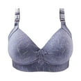 thumbnail image 1 of Virmaxy Womens Wireless Bra Adjustable Gathering Plus Size Breathable Bra Underwear Traceless Comfortable No Steel Ring Breathable Gathering Bra Underwear, 1 of 5