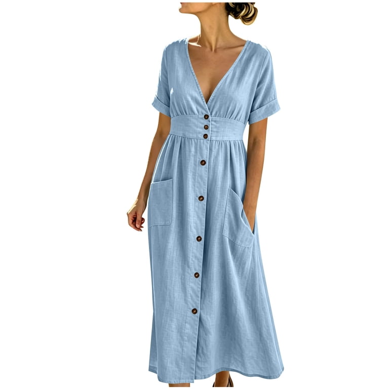 short sleeve cinched waist midi dress Short Sleeve Cinched Waist Maxi Dress with Ric-Rac Inlay Cloister Collection