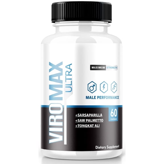ViroMax Ultra Pills, Maximum Strength Formula to Increase Energy and Performance, ViroMaxUltra All-Natural Capsules for Muscle Strength, Viro Max Ultra Supplement Reviews (60 Capsules)