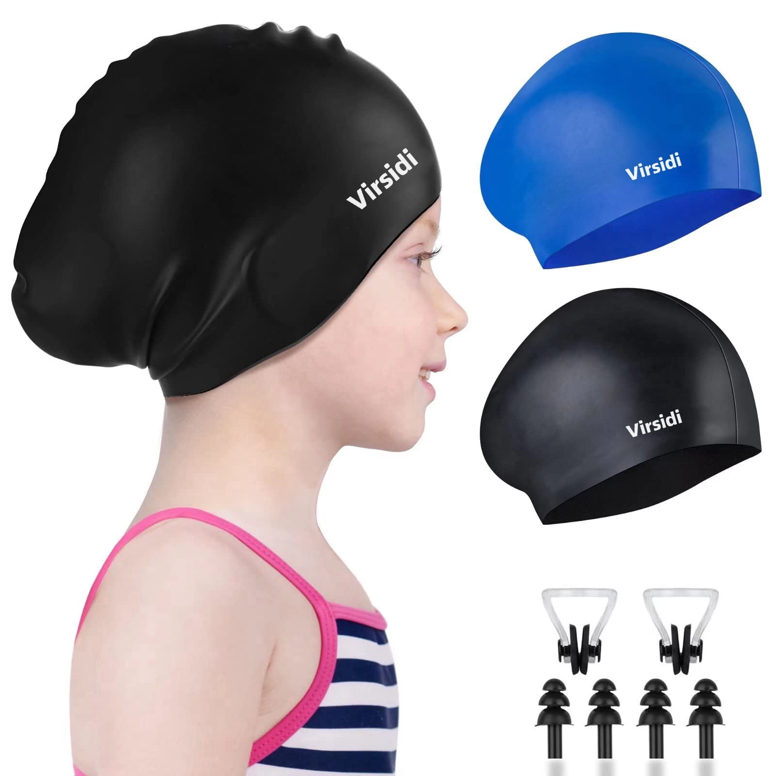 Interlaken Long Hair Dreadlock Swim Cap Silicone Swimming XL or L