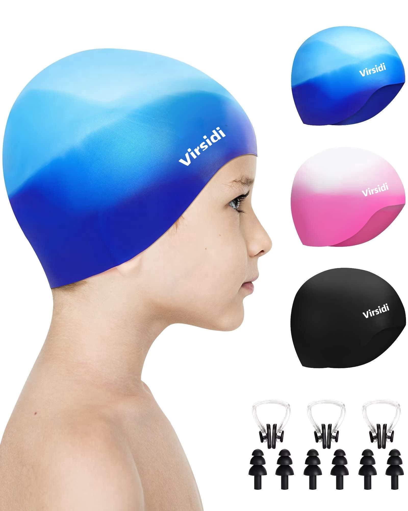 Interlaken Long Hair Dreadlock Swim Cap Silicone Swimming XL or L