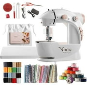 Virtu 48 PC Mini Portable Sewing Machine for Beginner, Kids Sewing Machine and Adults, Baby Blue