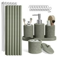 thumbnail image 1 of Hearth & Harbor 19 Piece Bathroom Sets with Shower Curtains and Bathroom Accessories, Sage Green, 1 of 8