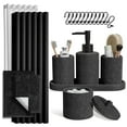 thumbnail image 1 of Hearth & Harbor 21 Piece Bathroom Sets with Shower Curtain and Rugs and Accessories, Charcoal, 1 of 7