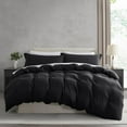 thumbnail image 1 of Virtu 3-Piece Duvet Cover Set, Soft Prewashed Bedding Set California King with Pillow Shams, Black, 1 of 8