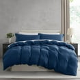 thumbnail image 1 of Virtu 3-Piece Duvet Cover Set, Soft Prewashed Bedding Set California King with Pillow Shams, Navy, 1 of 8