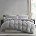 thumbnail image 1 of Virtu 3-Piece Duvet Cover Set, Soft Prewashed Bedding Set King with Pillow Shams, Light Gray, 1 of 8