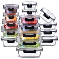 thumbnail image 1 of Virtu 32pc Glass Food Storage Containers with Lids, Airtight Glass Meal Prep Containers, Oven, Microwave & Freezer Safe Glass Storage Containers, 1 of 7