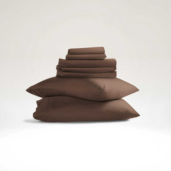 Virtu 7 PC KingBedding Set, Luxury Microfiber Duvet Cover With Sheets KingBed Sets
