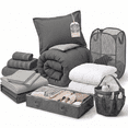 thumbnail image 1 of Virtu College Dorm Room Essentials Complete Set, Twin XL Comforter Set, Dorm Bedding, Twin Xl Bed In a Bag Comforter Set with All Dorm Accessories and Bedding, Grey, 1 of 5