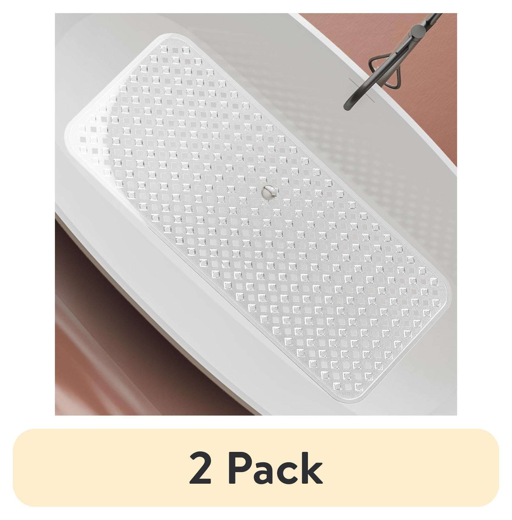 (2 pack) Virtu Long NonSlip Shower Mat, Heavy Duty Bathtub Mat For