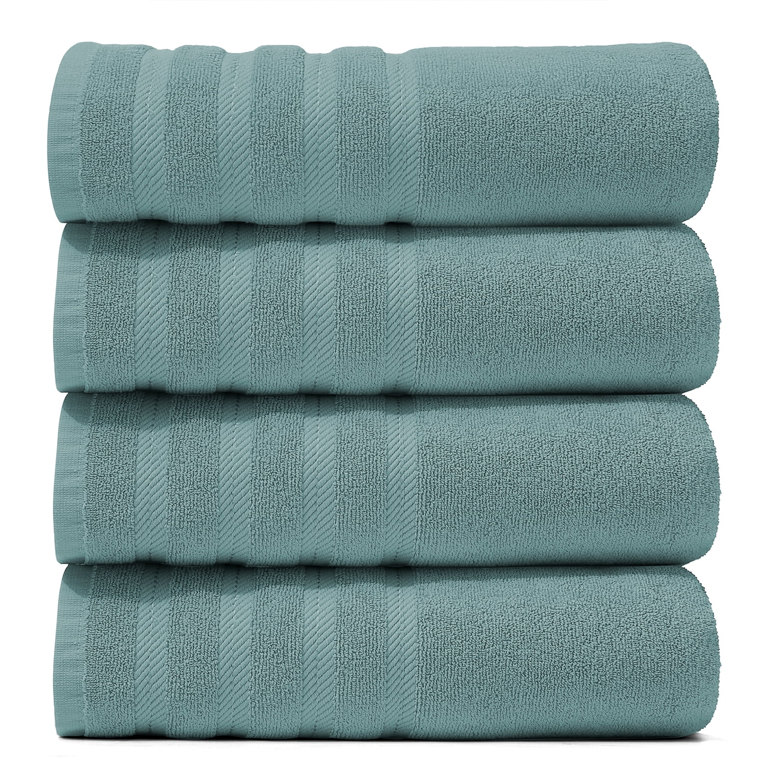 Virtu Bath Towel Sets For Bathroom 100% Ring Spun Cotton Luxury Bath Towel Set 4 Pc Highly Absorbent Towels, Teal