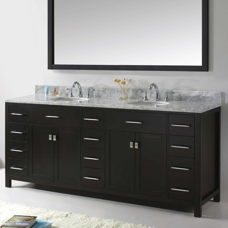 Caroline Parkway 78 in. W Bath Vanity Cabinet Only in White Caroline Parkway 78 in. W Bath Vanity Cabinet Only in White