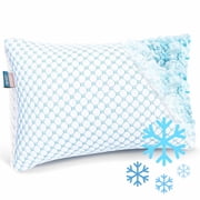 Virtu Temperature Regulating Cooling Standard Pillow, Reversible and Adjustable Memory Foam Bed Pillows Standard Size Pillows