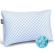 Virtu Temperature Queen Pillows, Regulating and Adjustable Memory Foam Cooling Bed Pillows Queen Size Pillows, 20" X 30"