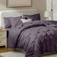 thumbnail image 1 of Virtu Full Comforter Set, 7pc Bed in a Bag, Pleated Bedding Comforter Sets with Sheets, Purple, 1 of 10