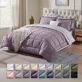 thumbnail image 1 of Virtu Full Size Comforter Sets, Bed in a bag, 7 Piece Reversible Bedding Comforter Set with Sheets, Bedding Set, Grayish Purple, 1 of 9