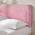 thumbnail image 1 of Virtu Full Headboard No Tools Required Peel and Stick Upholstered Boucle Bed Headboard Only, Pink, 1 of 8