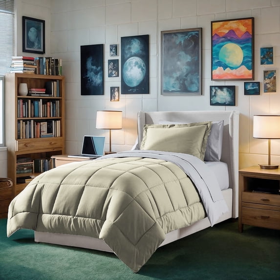 Virtu Full Size Comforter Setss, 7 Piece Bed in a Bag, Reversible Bedding Comforter Sets with Sheets, Sage Green