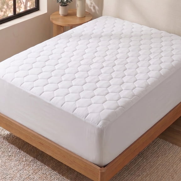 Virtu Full Size Quilted Fitted Mattress Pad Cover, 100% Waterproof Mattress Protectors, Deep Pocket Fitted Mattress Cover 8" - 21" (54" x 75", White)