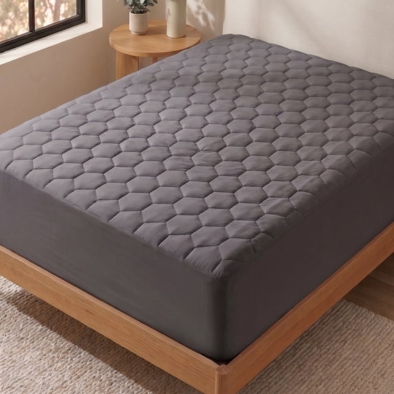 Virtu King Size Quilted Fitted Mattress Pad Cover, 100% Waterproof Mattress Protectors, Deep Pocket Fitted Mattress Cover 8" - 21" (78" x 80", Gray)