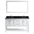 thumbnail image 1 of Virtu MD-3160-BGSQ-WH Julianna 60 Inch Double Bathroom Vanity Set In White, 1 of 2