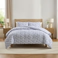 thumbnail image 1 of Virtu Comforter Sets, All Season Lightweight Floral King Size Comforter Sets, 3-Pc Bedding Sets, Blue Floral, 1 of 8