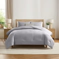 thumbnail image 1 of Virtu Comforter Sets, All Season Lightweight Solid Full Size Comforter Sets, 3-Pc Bedding Sets, Light Grey, 1 of 8