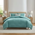 thumbnail image 1 of Virtu Comforter Sets, All Season Lightweight Solid Full Size Comforter Sets, 3-Pc Bedding Sets, Sea Foam Blue, 1 of 8