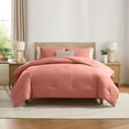 thumbnail image 1 of Virtu Comforter Sets, All Season Lightweight Solid Queen Comforter Set, 3-Pc Bedding Sets, Terracotta, 1 of 8