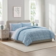 thumbnail image 1 of Virtu Queen Comforter Set, Biomorphic Design Queen Size Comforter Set, 7-Pc All Season Bedding Comforter Set, Blue, 1 of 8