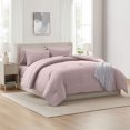 thumbnail image 1 of Ravure Full Comforter Set, Modern Solid Full Size Comforter Set, 7-Pc All Season Bedding Comforter Set, Light Pink, 1 of 8
