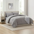 thumbnail image 1 of Ravure King Comforter Set, Modern Solid King Size Comforter Set, 7-Pc All Season Bedding Comforter Set, Grey, 1 of 8