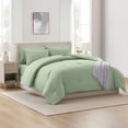 thumbnail image 1 of Ravure Twin XL Comforter Set, Modern Solid Twin XL Size Comforter Set, 5-Pc All Season Bedding Comforter Set, Sage Green, 1 of 8