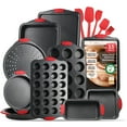 thumbnail image 1 of Virtu Nonstick Bakeware Set - 15 PC Baking Pan Tray Set With Silicone Handles & Utensils, Baking Sheet, Carbon Steel Cookie Sheets, Baking Dish, Baking Pans, Black, 1 of 10