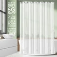 thumbnail image 1 of Virtu Premium 8G Plastic Shower Curtain Mildew Resistant, Waterproof Shower Liner, 72" X 72", Frosted, 1 of 8