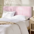 thumbnail image 1 of Virtu Queen Headboard Only, Queen Size Upholstered Velvet Bed Headboard, Wall Mounted, Peel and Stick, No Tools Required, Blush, 1 of 10