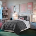 thumbnail image 1 of Virtu Twin Comforter Set, 7pc Bed in a Bag, Reversible Bedding Comforter Sets with Sheets, Dark Grey, 1 of 8