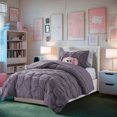 thumbnail image 1 of Virtu Twin XL Comforter Set, Bed In A Bag 5 Pc Pleated Bedding Set, Dusty Purple, 1 of 10