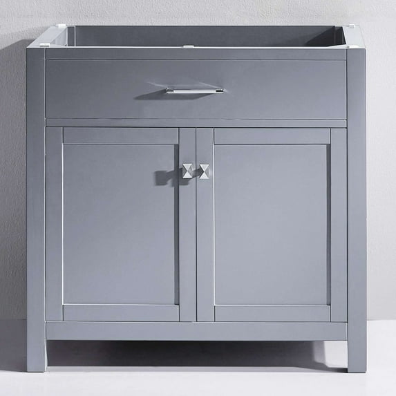 Virtu USA 36 in. Caroline Bathroom Cabinet in Grey