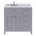 thumbnail image 1 of Virtu USA  36 in. Caroline Parkway Single Bath Vanity in Gray with White Marble Top & Round Sink, 1 of 1