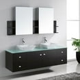 thumbnail image 1 of Virtu USA Clarissa 72'' Double Bathroom Vanity Set with Tempered Glass Top and Mirror, 1 of 2