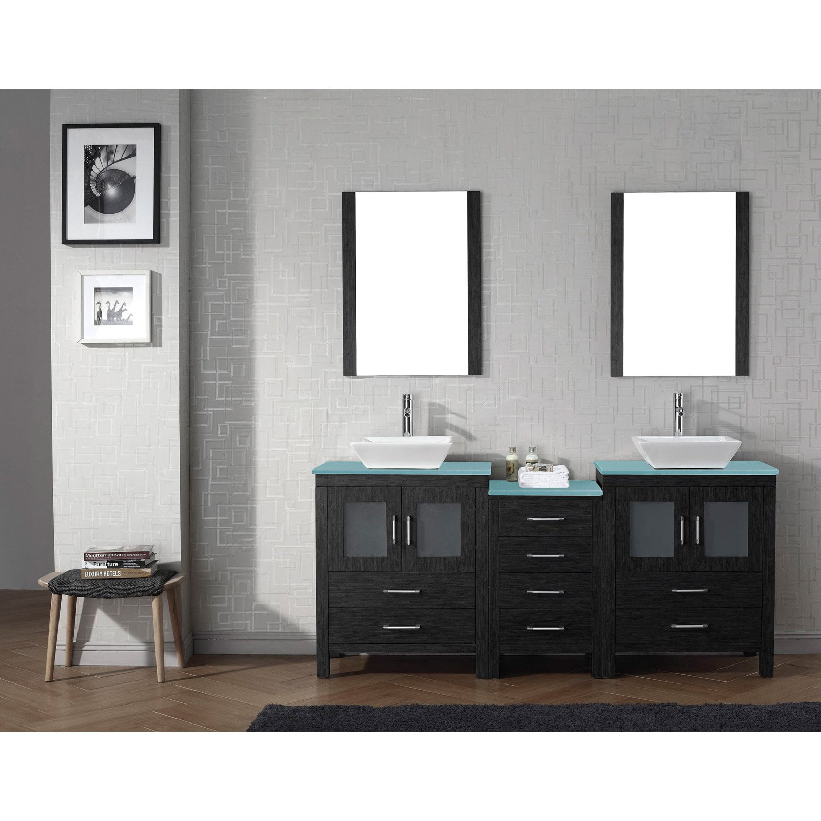 Virtu USA Dior Double Bathroom Vanity Set - Walmart.com