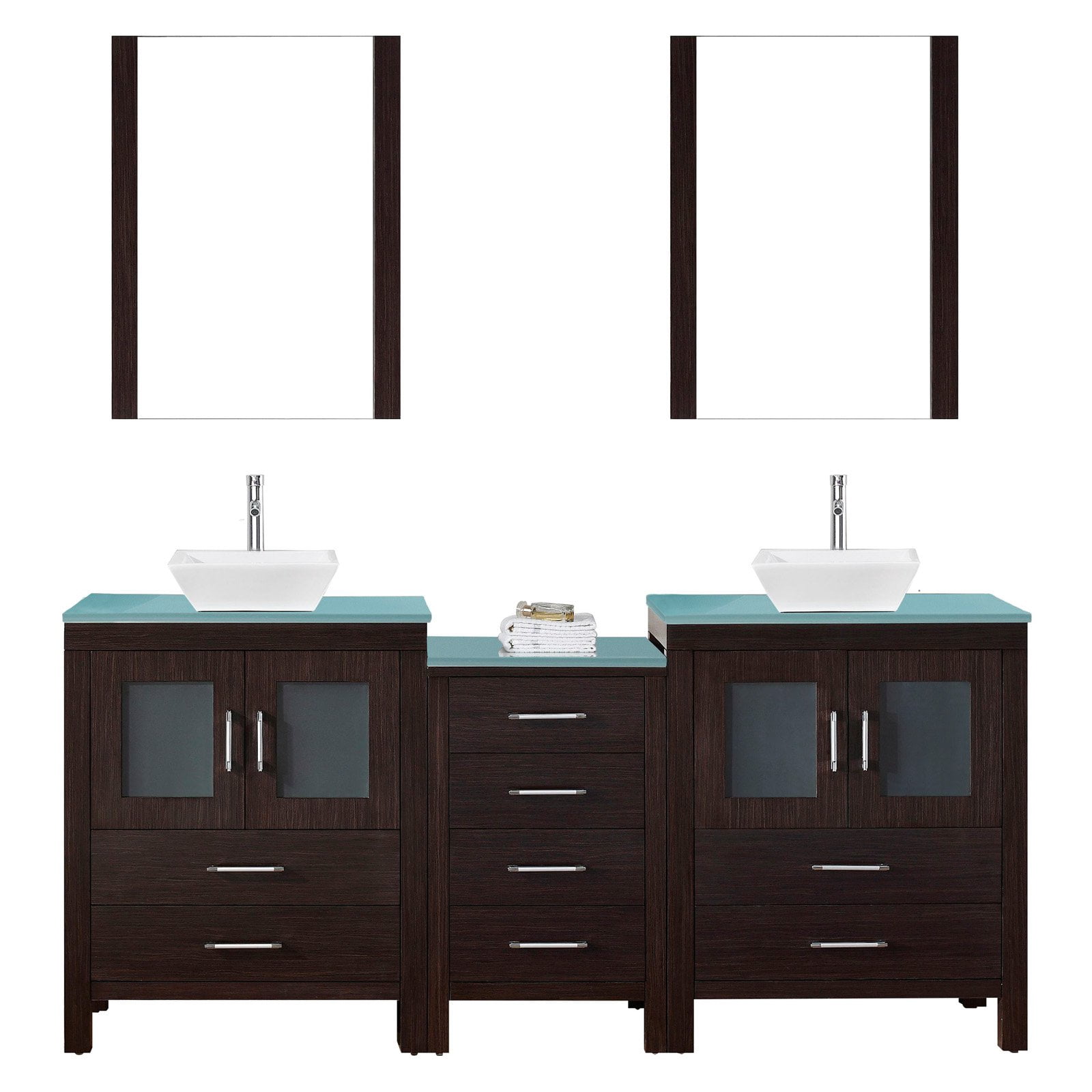 Virtu USA Dior Double Bathroom Vanity Set - Walmart.com