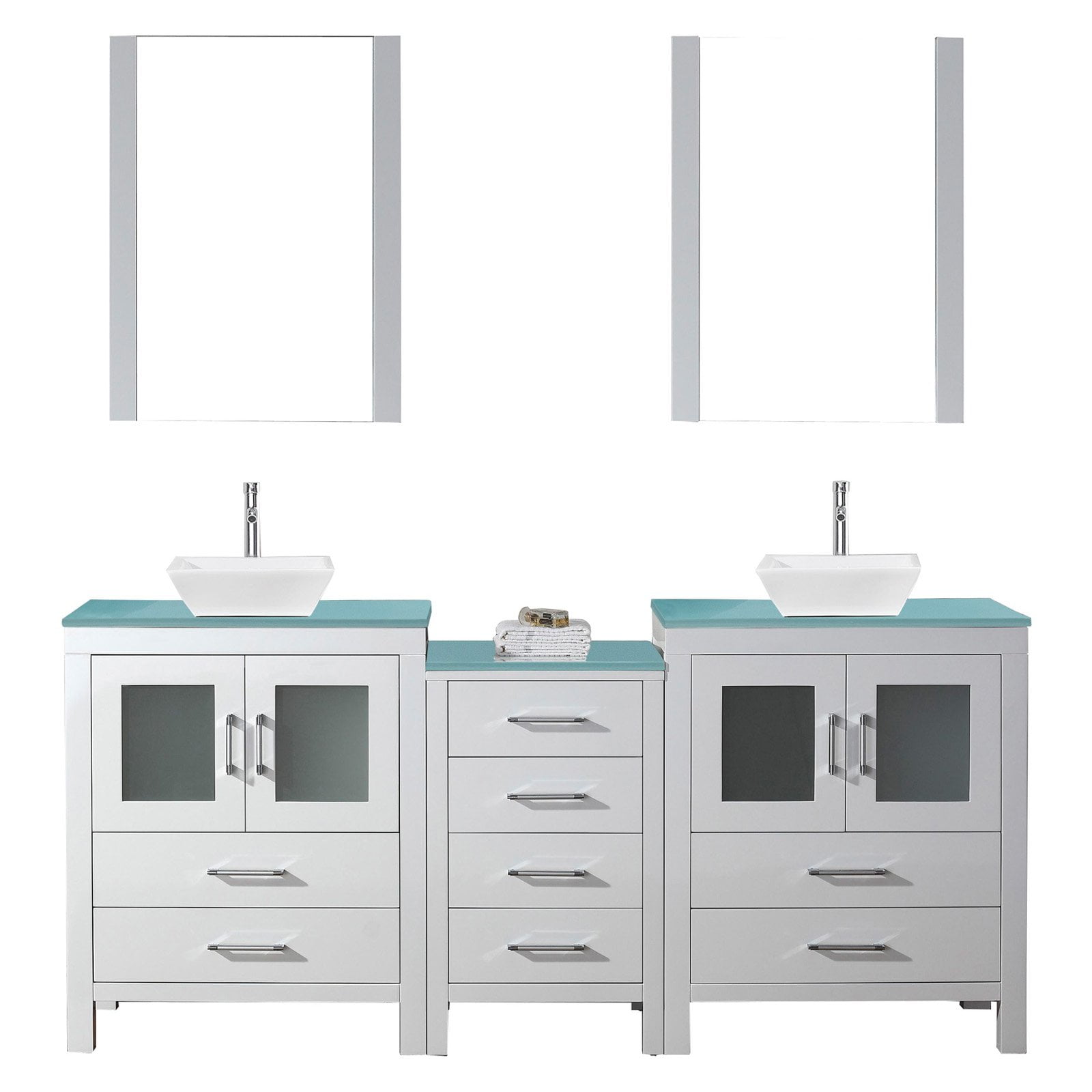 Virtu USA Dior Double Bathroom Vanity Set