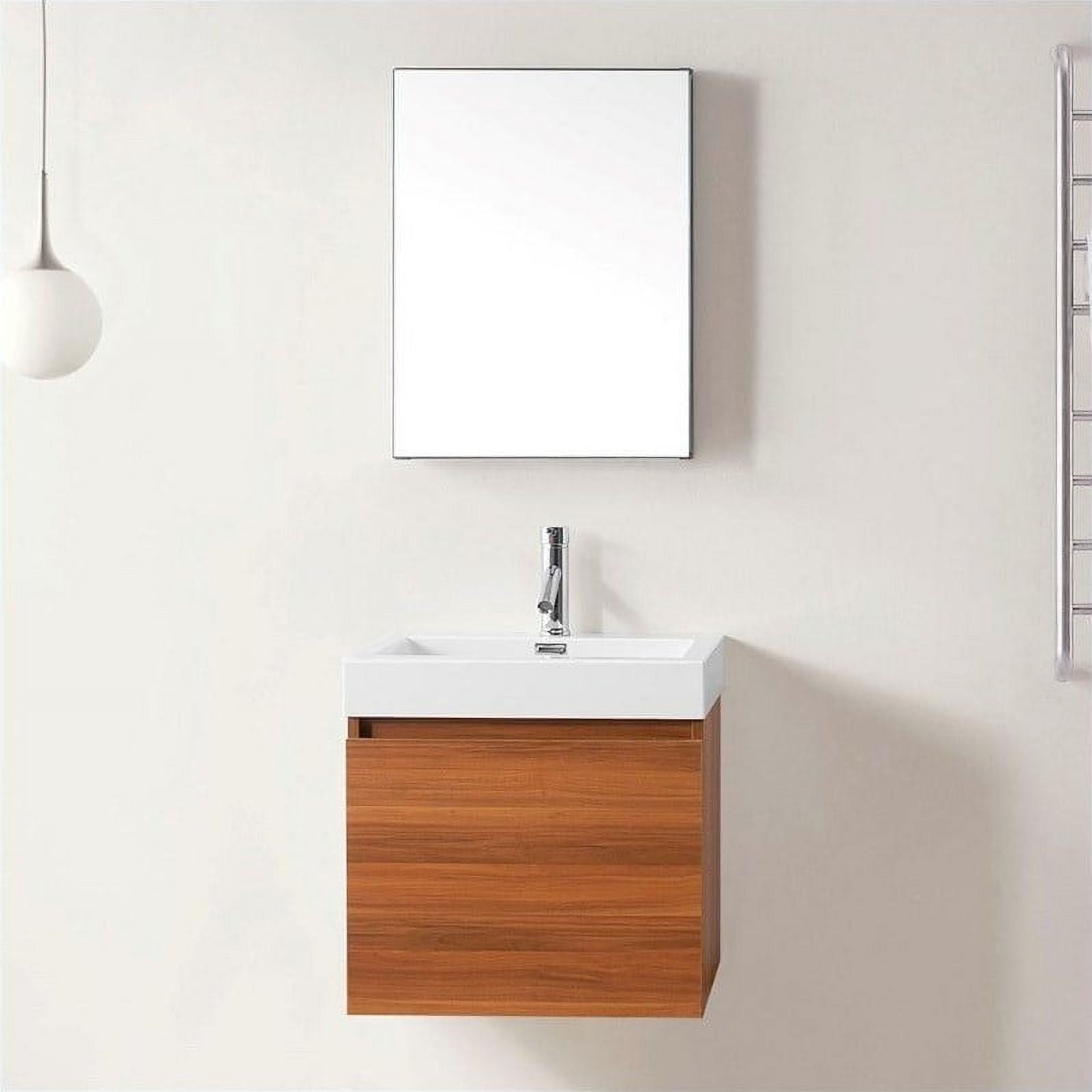 Virtu USA Zuri 23" Polymarble Single Bathroom Vanity Set in